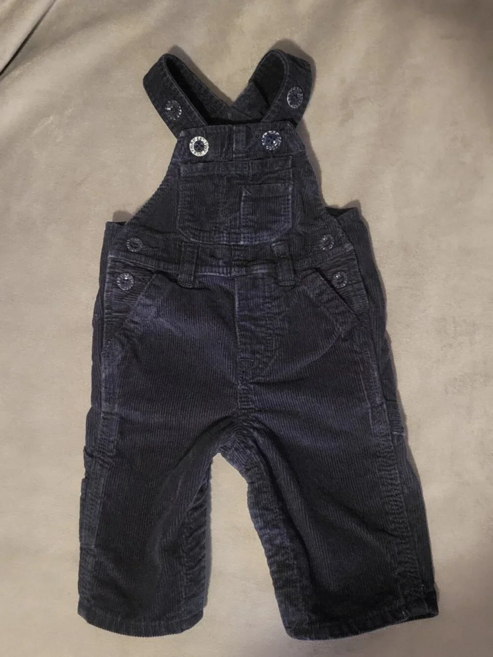 NAVY BLUE BABY GAP CORDUROY OVERALLS SIZE 0-3 Months Classic